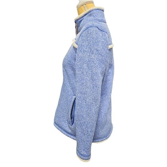 Talbots Sherpa Yoke Trim Jacket, Size Medium Petite, Ultramarine Blue - Picture 3 of 10